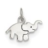 Sterling Silver Enameled Elephant Charm Pendant