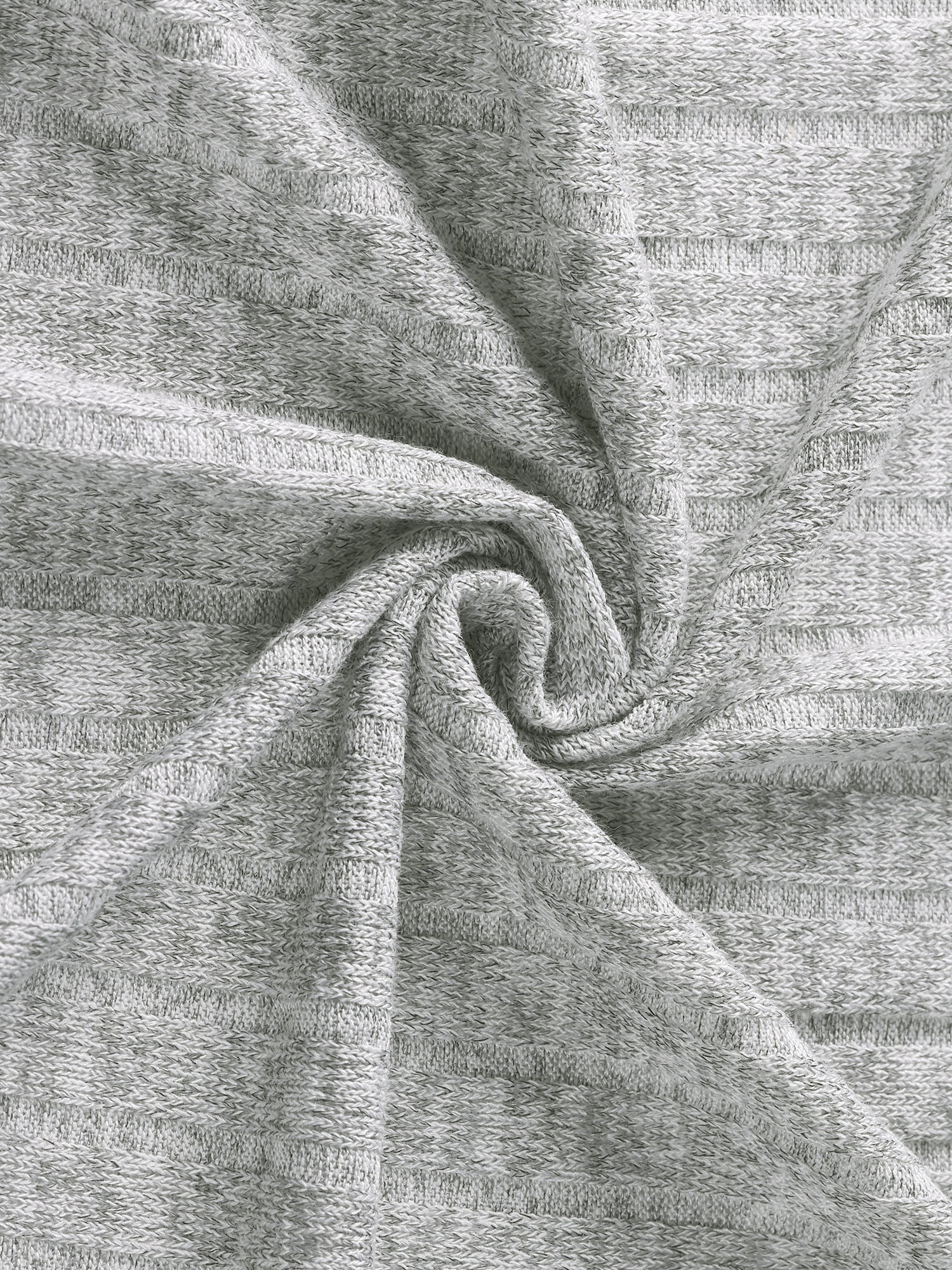 DARING DIVA Knit Robes Ribbed Tie Waist Knee Length Sleepwear M Gray