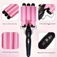 thumbnail image 2 of Portable Curling Iron with Three Buckets, Perfect for Hair Styling on the Go, Perfect for Home and Travel, Pink, 1 Count, 2 of 5