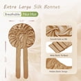 thumbnail image 6 of Single Layer Silk Satin Tie Bonnet Large Gold, 6 of 6