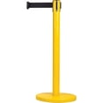 thumbnail image 1 of Free-Standing Crowd Control Barrier, Steel, 35" H, Black Tape, 12' Tape Length, 1 of 1