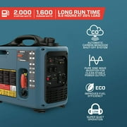 SENIX 2000W Gas Portable Inverter Generator, Super Quiet&Lightweight,CO-Alert&Low Oil Shutdown,Gasoline Generator for Home Backup,Camping,RV Ready