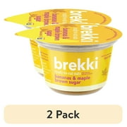 (2 pack) Brekki Gluten-Free Bananas & Maple Brown Sugar Ready-to-Eat Overnight Oats, Refrigerated Cup 5.3 oz