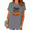 Grey, variant on UNISHE Halloween Pumpkin Bow Short Sleeve Crewneck Graphic Tee