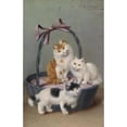 thumbnail image 2 of Sophie Sperlich 17x24 Black Ornate Framed Double Matted Museum Art Print Titled: Cats in the Basket, 2 of 5