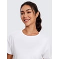 thumbnail image 4 of Remera CRZ YOGA de manga corta, espalda abierta, corta, blanca, talla XL, 4 of 5