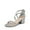 SILVER, variant on Women's Ankle Strap Low Chunky Heels Open Toe Blocked Strappy Sandals Dress Shoes for Wedding Bridal Party