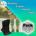 thumbnail image 2 of SOCKS'NBULK 6 Pairs Womens Scrunched Slouch Socks, Cotton Boot Socks Bulk Pack, 2 of 7