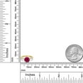 thumbnail image 6 of Gem Stone King 14K Two Tone Gold Red Created Ruby and Lab Grown Diamond Engagement Ring for Women | 1.93 Cttw | Round 7MM | Gemstone July Birthstone | Size 8, 6 of 6