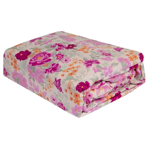 Gold Coast Extra Soft Bridget Miller 6-Piece Pink Floral Sheet Set, Queen – 100% Polyester