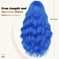 thumbnail image 4 of Lightweight Long Wavy Wig with Curtain Bangs for Women -  Looking Blue Synthetic Wig for Daily Wear, Beginner Friendly Heat Resistant Fashion Wig, 4 of 6