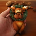 thumbnail image 5 of Pequeño animal decorativo de Navidad colgante para árbol de Navidad, hogar, oficina, dormitorio con cuerda (nuevo, ciervo) ER, 5 of 5