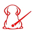thumbnail image 1 of Red Cute Dog Silhouette Wiper Decal Rear Windshield Sticker For Car Decor Moves With Wiper Blade 13.78X9.84 Inches, 1 of 7
