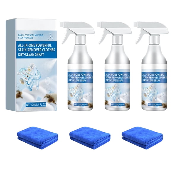 Spray Quitamanchas para Ropa y Tintorería 120 Ml | Eliminación Potente de Manchas | No Necesita Lavado | Suave con La Ropa | Multifuncional | Botella de Spray Portátil