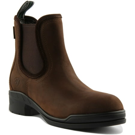 

Ariat Keswick Women s Waterproof Leather Ankle Boot With Steel Toe Cap In Brown Size 10
