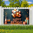 thumbnail image 5 of Gold Theme Birthday Banner Balloon Decoration Event Backdrop Happy Birthday Celebration Banner for Birthday Party Indoor Decoration Photo Shoot, 5 of 7