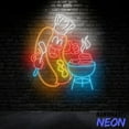 thumbnail image 3 of Handmadetneonsign Hot Dog Chef Neon Sign, Barbecue Led Sign, Restaurant Wall Art Decor 91401, 3 of 5