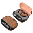 thumbnail image 1 of Auriculares inalámbricos Bluetooth | Auriculares inalámbricos Bluetooth 5.2 de madera vintage | Efecto estéreo HD de alta fidelidad | Llamadas con reducción de ruido inteligente | Bajo, 1 of 7