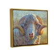 thumbnail image 3 of Country Sheep Modern Portrait Animals & Insects Painting Metallic Gold Framed Art Print Wall Art, 3 of 6