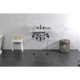 thumbnail image 2 of Kingston Brass LMS30MASQ0 Pemberton 30" Carrara Marble Console Sink with Acrylic Legs (8-Inch, 3-Hole), Carrara Marble White/Matte Black, 2 of 8