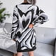 thumbnail image 4 of Vestido de punto, vestido de punto de manga larga, vestido de suéter, vestido de otoño, artesanía excepcional, 4 of 6