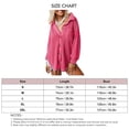 thumbnail image 2 of Women Button Up Open Front Sweater Turn Down Collar Long Sleeve Loose Fit Knit Outwear Red L, 2 of 2