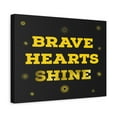 thumbnail image 2 of Brave Hearts Shine Inspirational Motivational Quote Canvas Wall Art for Home Decor Ready-to-Hang, 2 of 15