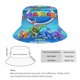 thumbnail image 2 of RoboGobo Sombrero bucket para adultos, gorra de protección solar, sombrero de pescador plegable para viajes al aire libre, pesca y actividades de verano, 2 of 6