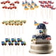 thumbnail image 1 of Paquete de 35 adornos para tartas con diseño de transporte Sunshine Smile, adornos para cupcakes con diseño de transporte, coche, autobús, tren, avión, barco, suministros para decoración de, 1 of 7