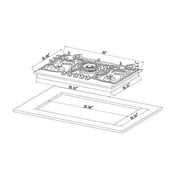 Empava 30GC21 30 in. Built-in Gas Stove Cooktop