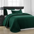 thumbnail image 2 of IR Imperial Rooms 3-Piece California King Quilt Set Chevron Microfiber Bedspread with 2 Pillow Shams, Emerald Green, All-Season, Washable, Lightweight & Cozy, 2 of 19