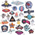 thumbnail image 2 of JM 25 parches para planchar con planeta OVNI y astronauta azul, parches de costura mixtos, bordados, calcomanías para ropa, pegatinas, vestidos, sombreros, jeans JM, 2 of 5