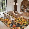 thumbnail image 6 of CURLYOOT Fall Sunflower Watercolor Area Rugs 5'x7' Washable Rug Large Living Room Rug Non Slip Indoor Floor Carpet for Dining Room Bedroom Home, 6 of 7