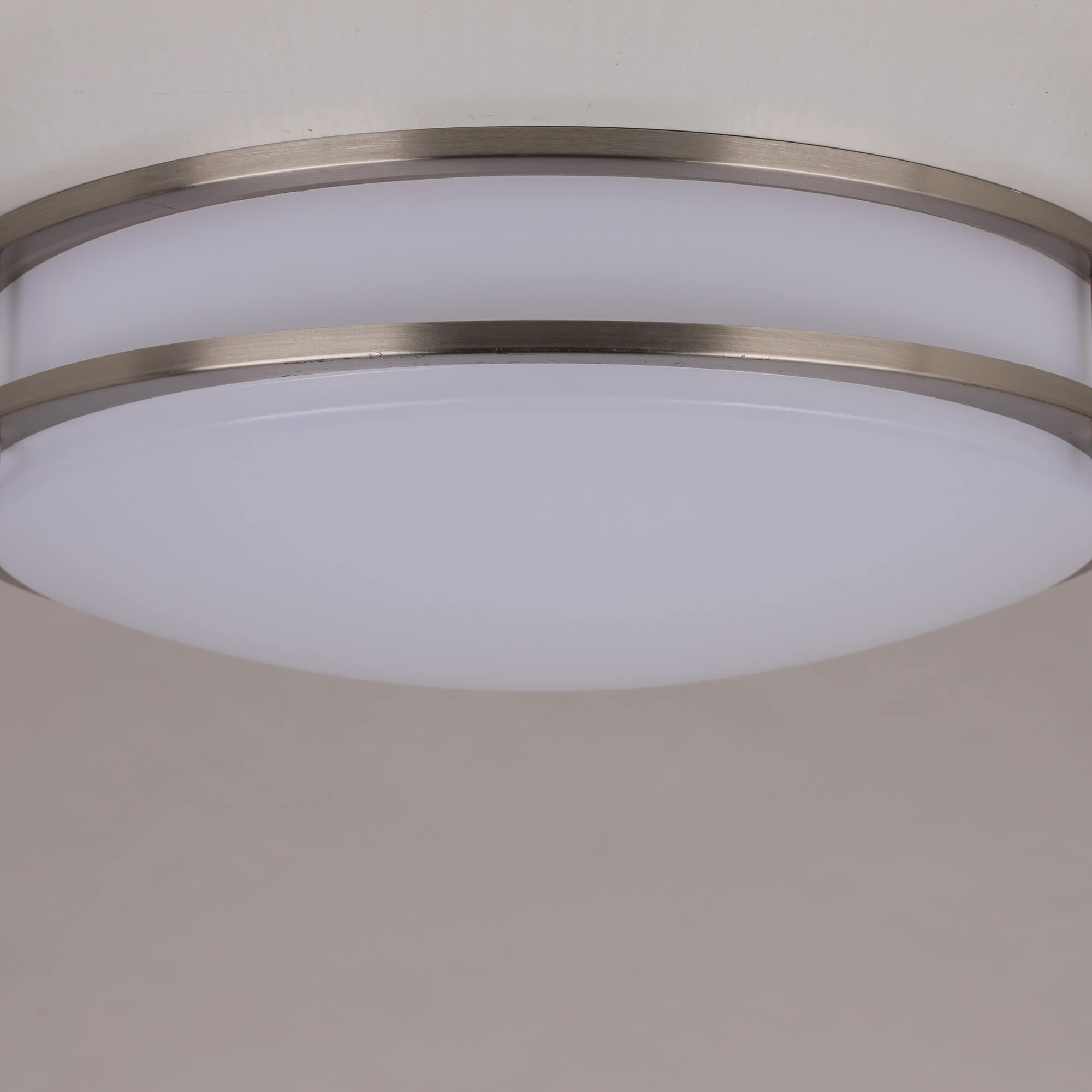 Design House Ripon Modern 14.5" Satin Nickel Dimmable LED Ceiling Light