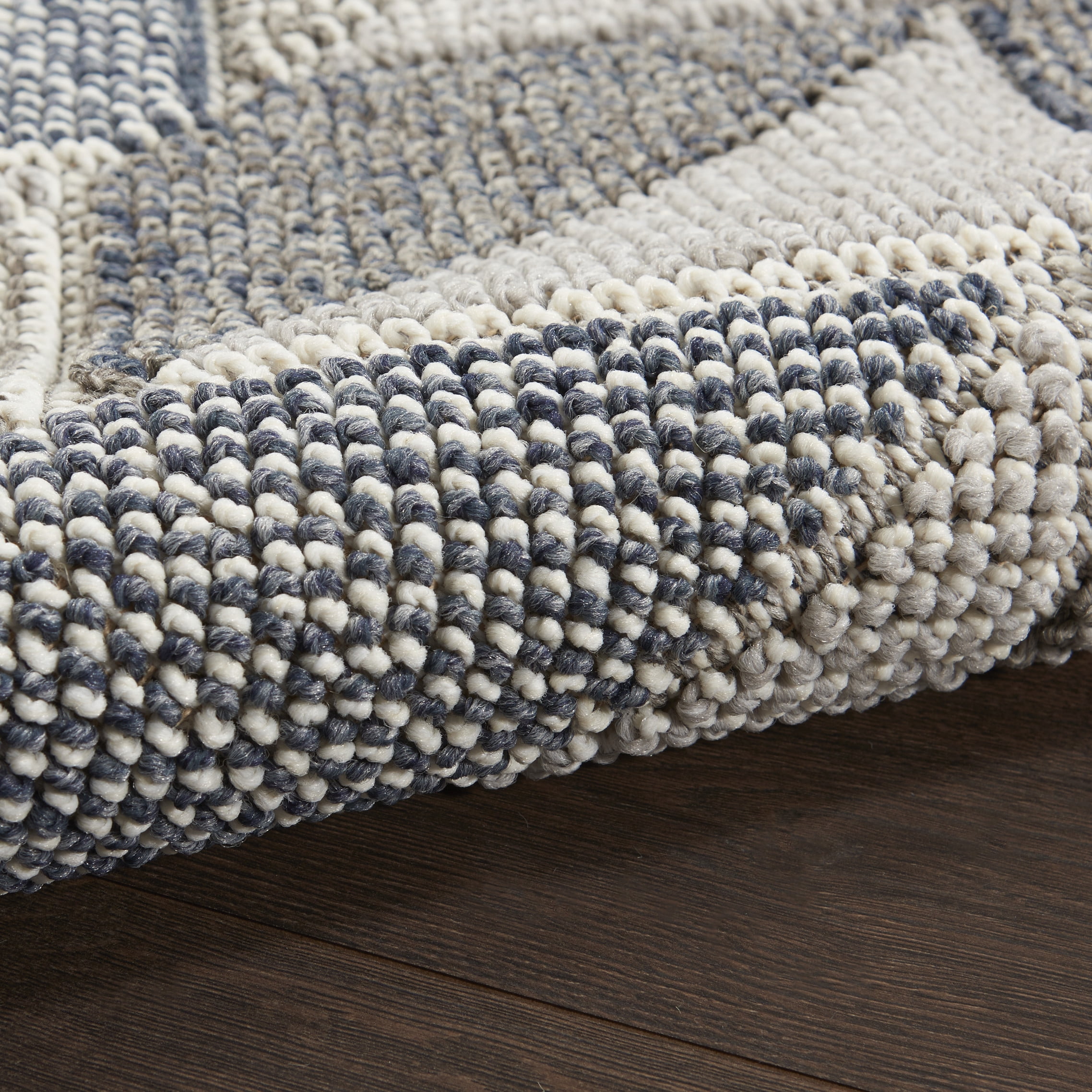 Nourison Paxton Modern & Contemporary Grey/Charcoal 4' x 6'2" Area Rug, (4x8)