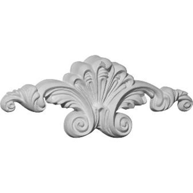Ekena Millwork ONL08X03X01SC 8.62 In. W X 3.12 In. H X .87 In. P Architectural accent - Scroll Center Onlay
