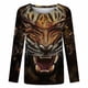 thumbnail image 4 of Puntoco Blusa informal de manga larga con cuello redondo y estampado de animales novedosos para mujer Puntoco Puntoco-1319, 4 of 5