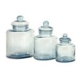 thumbnail image 1 of IMAX Corporation Cyprus 3 Piece Glass Canister Set in Blue, 1 of 1