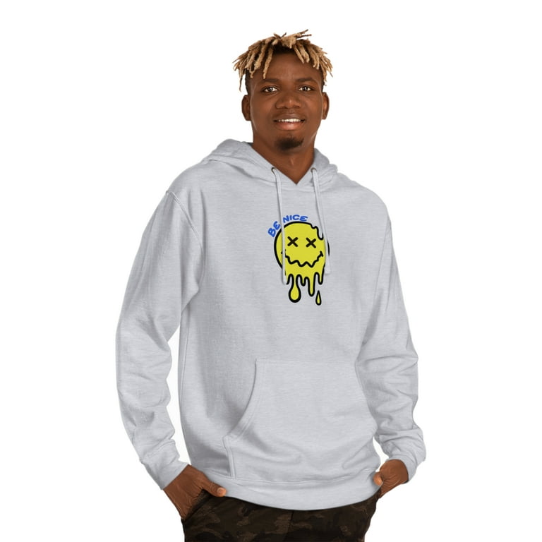 Be Nice Melting Smiley Face Hoodie Walmart