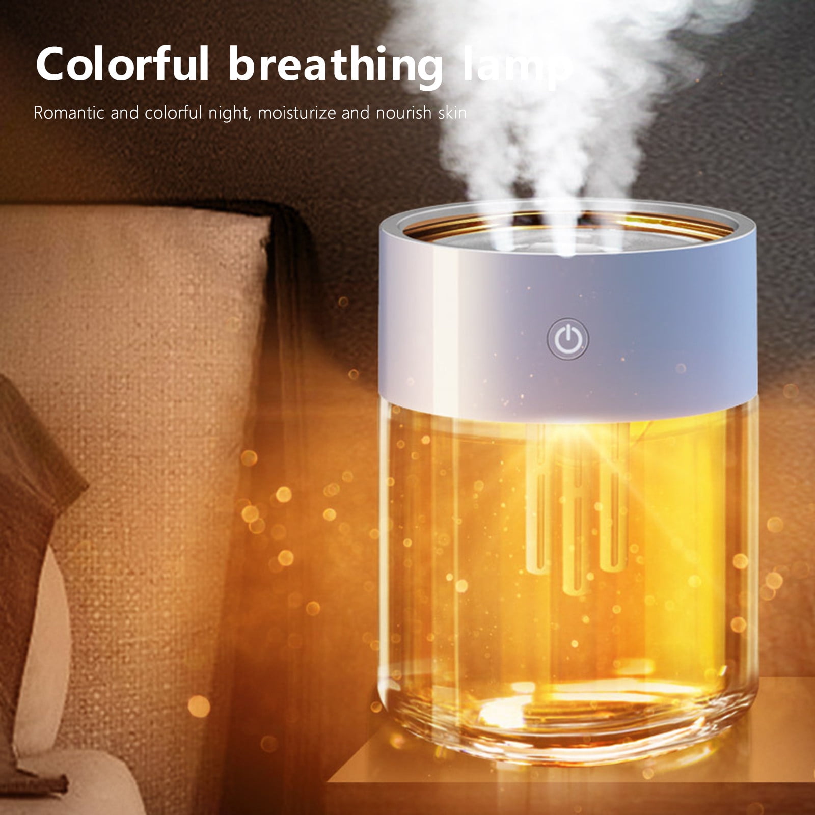 YUNAFFT Humidifiers for Bedroom Large Room, 2L Cool Mist Top Fill Oil Diffuser for Baby Nursery and Plants Quiet Rapid Ultrasonic Humidification for Home Whole House