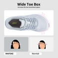 thumbnail image 3 of MAFEKE Women Wide Walking Shoes with Arch Support Plantar Fasciitis Tennis Fashion Sneakers Wide Toe Box Orthotic Casual Shoes WhiteGrey Size 8, 3 of 7