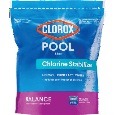 (Pack of 2) Clorox Pool&Spa Pool Chlorine Stabilizer, 4 lbs (for pool use)