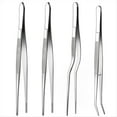 thumbnail image 1 of Pinzas de Pinzas Finas, Pinzas de Cocina de 4 Piezas, Pinzas de Alimentos de Acero Inoxidable de 6,3 Pulgadas, Pinzas de Cocina para Hornear, Decorar, Barbacoa, 1 of 5