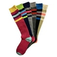 thumbnail image 2 of Womens Casual Knee High Socks Patterned Colors Fashion Socks (Peace, 6 Pairs), 9-11, 2 of 3