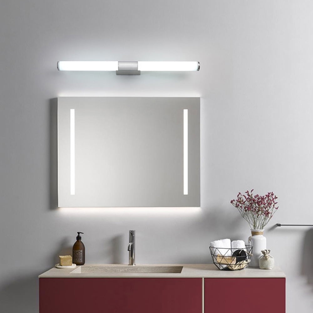 Modern Bathroom LED Acrylic Mirror Toilet Wall Light White Makeup Lamp 