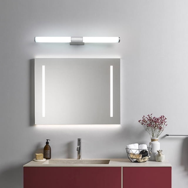 Cuarto de baño moderno Espejo LED Luz Maquillaje Tocador Lámpara de pared Decoración (cálido)