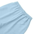 thumbnail image 4 of Styesk Tenues pour Hommes Ensemble 2 Pcs Été Mode Décontractée Couleur Unie Manches Courtes Col à Revers Cordon Élastique Taille, 4 of 8