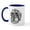White/Navy Inside, variant on CafePress - Wire Haired Dachshund Mug - 11 oz Ceramic Mug - Novelty Coffee Tea Cup