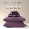 thumbnail image 4 of Sleep Zone Nanotex Super Soft Cooling Queen Bed Sheets Set 4 Piece - Easy Care Fitted Flat Sheet & Pillowcase Sets - Wrinkle Free, Fade Resistant, Deep Pocket 16" (Purple, Queen), 4 of 6