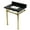 Black Granite / Brushed Brass, variant on Kingston Brass KVPK30KSQ0 Monarch 30" Black Granite Console Sink with Stainless Steel Legs (8-Inch, 3-Hole), Black Granite/Matte Black